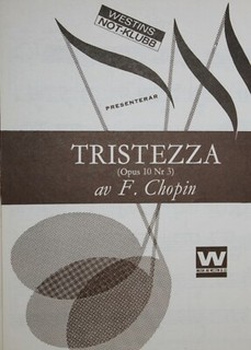 Chopin Tristezza arranged by Herbert Cornell Swedish sheet music from the 1960s