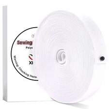 Elastic Band for Sewing 0.6 Inch 13 Yards White Knit Elastic Bands for Sewing...