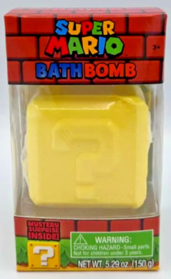 Nintendo Super Mario Bros Surprise Bath Bomb Yellow Mystery Block New Sealed