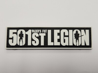 LUMINOUS 501st LEGION Hook and Loop Patch Badge Rubber PVC 3D Star wars