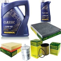 MANN-FILTER Inspektionspaket Mannol 6L Classic 10W-40 FüR Vw Golf Iii 2.8 VR6
