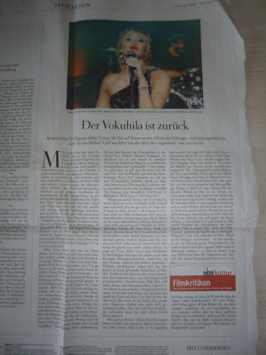 Clipping über Miley Cyrus aus Die Zeit vom Dezember 2020