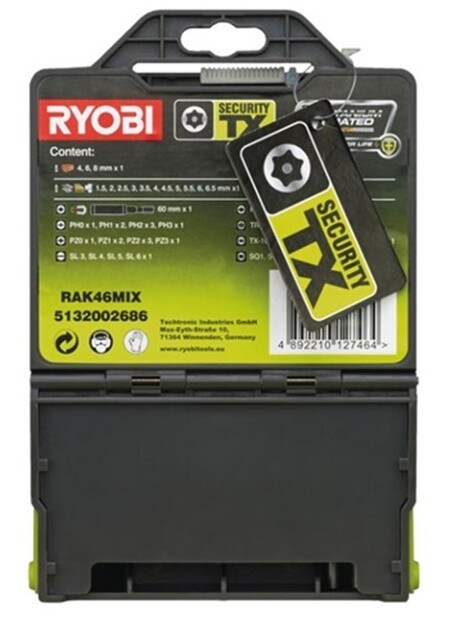 Kit 46 pezzi punte per trapano e inserti Ryobi foto 4
