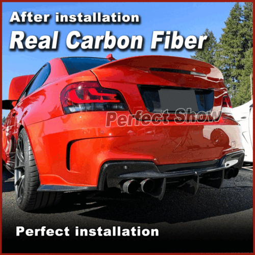 per BMW E82M 1M Coupe diffusore in carbonio diffusore posteriore paraurti spoiler attacco posteriore - Foto 4 di 13