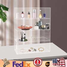 Acrylic Display Case Countertop Clear Box Dustproof Shelves Showcase W/ Lock USA