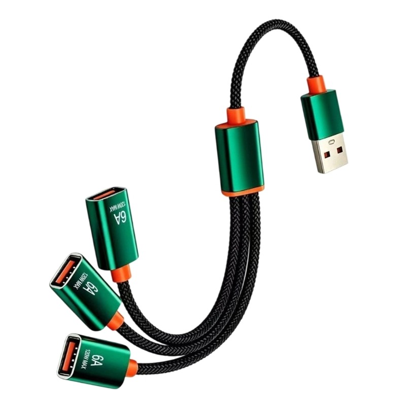 Usb Cable Splitting One-Input USB Charging Splitter Cable Adapter Cord for Three Devices at ...