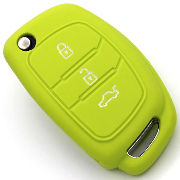 SchlüSselhüLle HYE Limegreen Silikonschutz AutoschlüSsel Cover Fernbedienung-image