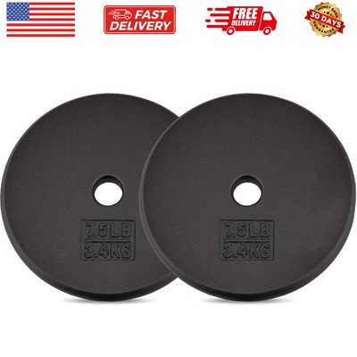 Standard 1'' Cast Iron Weight Plate - Ideal for Strength Training - Multiple W...