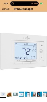Sensi Smart Thermostat, Wi-Fi, Programmable, Easy DIY, Works With Alexa