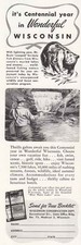 1948 Wisconsin: Centennial Year in Wonderful Wisconsin Vintage Print Ad