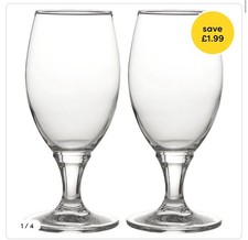 New Wilko Craft Beer Glasses 2 Pack Glassware Stemmed For Bars & Pubs 390