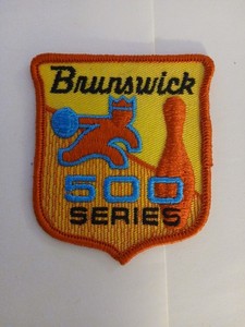 BRUNSWICK - Embroidered Patch Sew On - 500 Series - Yellow, Orange, Blue Version
