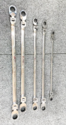 Snap-on Tools USA Metric 5pc Double Flex Ratcheting Wrench Set