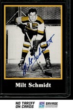 1994-95 Kollectorfest Auto Milt Schmidt Boston Bruins