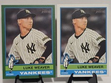 2025 Topps Heritage Green Border + Base Card #50 Luke Weaver New York Yankees 