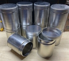Set Of 10 4 1/8 X 3 3/8 S.S. Containers With Simple Twist On Lids Overstock