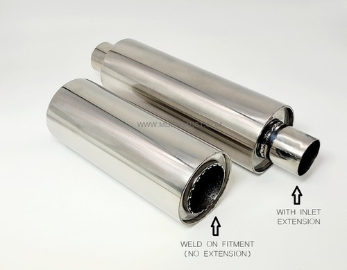 Exhaust Resonator 6" x 3" x 12" Universal Silencer Muffler Easy On Fit - 第 5/9 張圖片