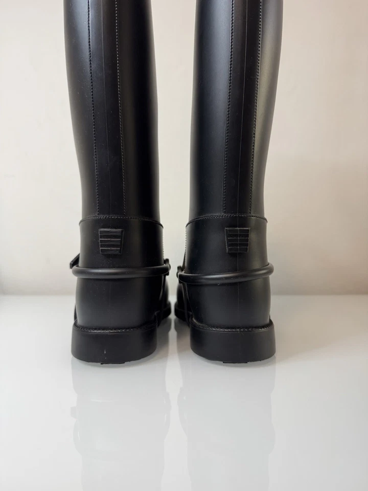 Givenchy Women's Black Rubber Rain Boots Size 40 - Image 4 of 4