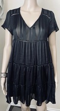 URBAN OUTFITTERS Layered Oversized WhimsiGoth Mini Dress Dark Fairy Ruffle sz XS
