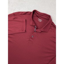 UNTUCKit Mens Size X Large Burgundy Long Sleeve Polo Shirt Cotton