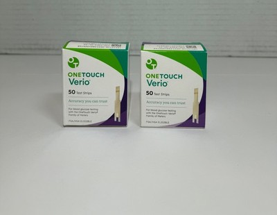 ONE TOUCH VERIO Blood Glucose 100 Test Strips Expires 4/30/26-6/30/26