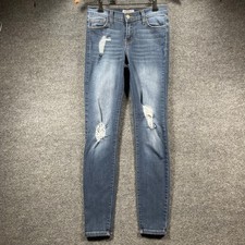Judy Blue Jeans 8327 Women's 3/26 Distressed Denim Stretch Made In USA