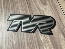 Free shipping TVR Text Style Self Adhesive Car Badge car sign badge 100mm x 38mm