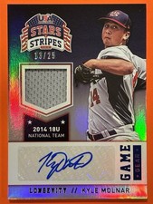 2015 Panini USA Stars and Stripes Kyle Molnar Game Gear Signatures Auto /25 #59