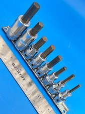 Snap-on Hex Bit Socket Set 3/8” 1/2”Drive 4mm to 12mm 8 Pieces O-6