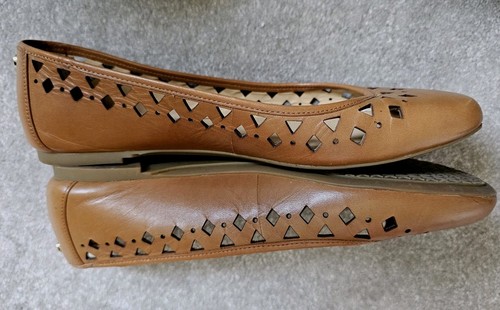 Zapatos planos Michael Kors de cuero tostado para dama Reino Unido 4/Estados Unidos 5,5 / UE 36,5 precio de venta sugerido por el fabricante 95 GBP - Imagen 4 de 8