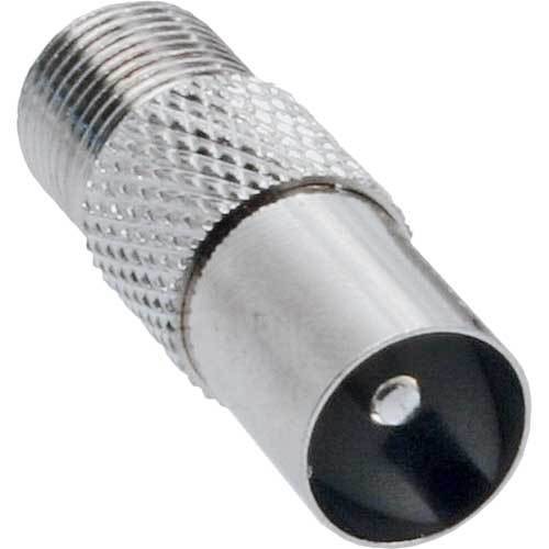3X InLine Koaxial Adapter, IEC- Stecker (Antenne) Auf F-Buchse-image