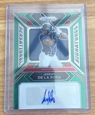 2024 Panini Prizm - Sensational Signatures Jeremy De La Rosa #SS-JD Green Prizm