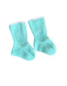 Vintage Handmade Baby Boy Or Girl Knitted Crotchet Booties Socks