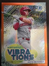 2022 BOWMAN CHROME VIRTUOSIC VIBRATIONS AUSTIN HENDRICKS REFRACTOR /25 REDS