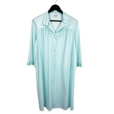 Vanity Fair VTG Ice Blue Robe Women's Size Medium Made in USA