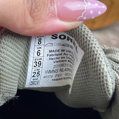 Sorel Out N About III Low 201963139 Women 8 Shoes Stone Green Waterproof Sneaker - Picture 10 of 10