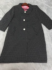 KASPER Polka Dot Mod Retro Black White Jacket/Coat Size 18 Office Work