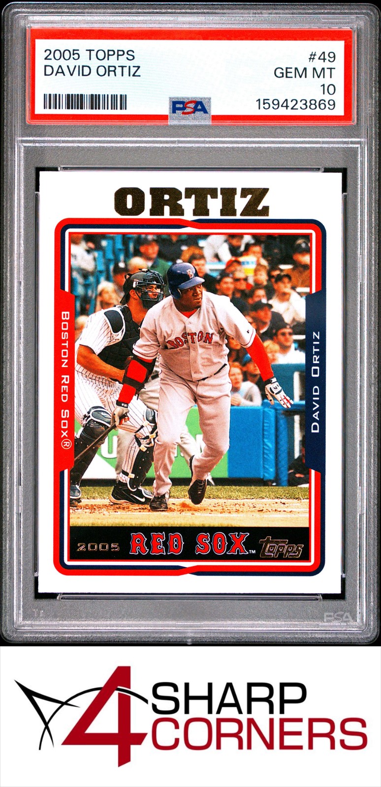 2005 TOPPS #49 DAVID ORTIZ RED SOX HOF PSA 10