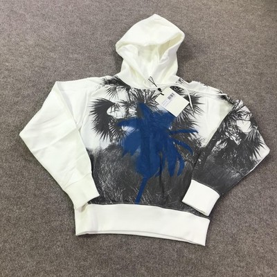 Kenzo Hoodie Mens Small White Palm Tree High Summer Classic Graphic Sweatshirt