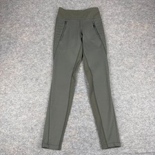 Athleta Peak Hybrid Fleece Leggings 29" Green Womens XXS 2XS