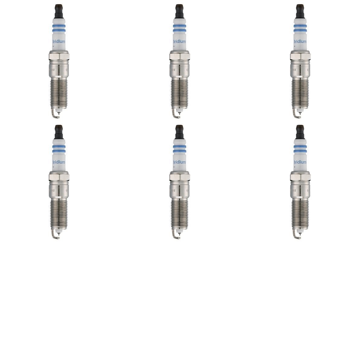 Set of 6 Bosch Double Iridium Spark Plug 9661 for 01-11 Caravan Wrangler Routan