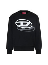 Diesel felpa bambino con logo iconico nero