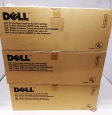 LOT OF 3 Genuine Dell 5110CN Toner Cartridge Cyan Yellow Black