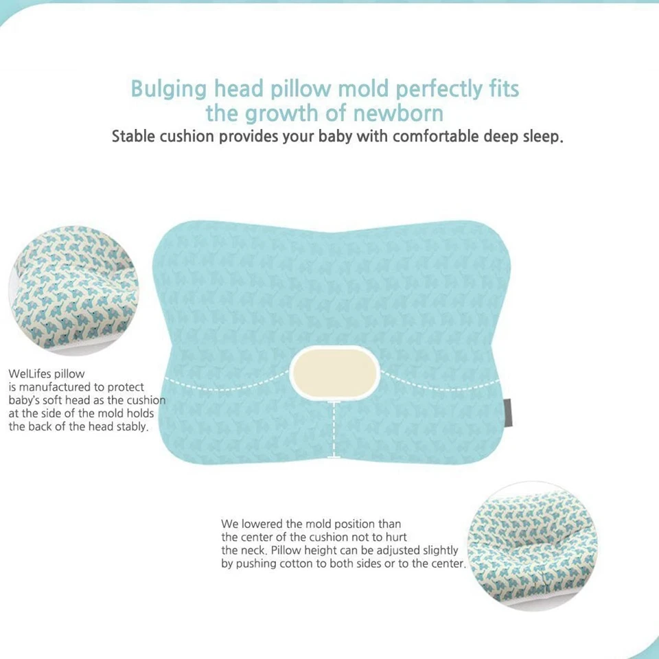 Soft Hypoallergenic Baby Head & Neck Support Organic Cotton Cover Machine Was... - Image 3 of 4