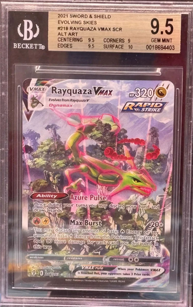 25+ Rayquaza VMAX 218/203 SWSH07: Evolving Skies for sale