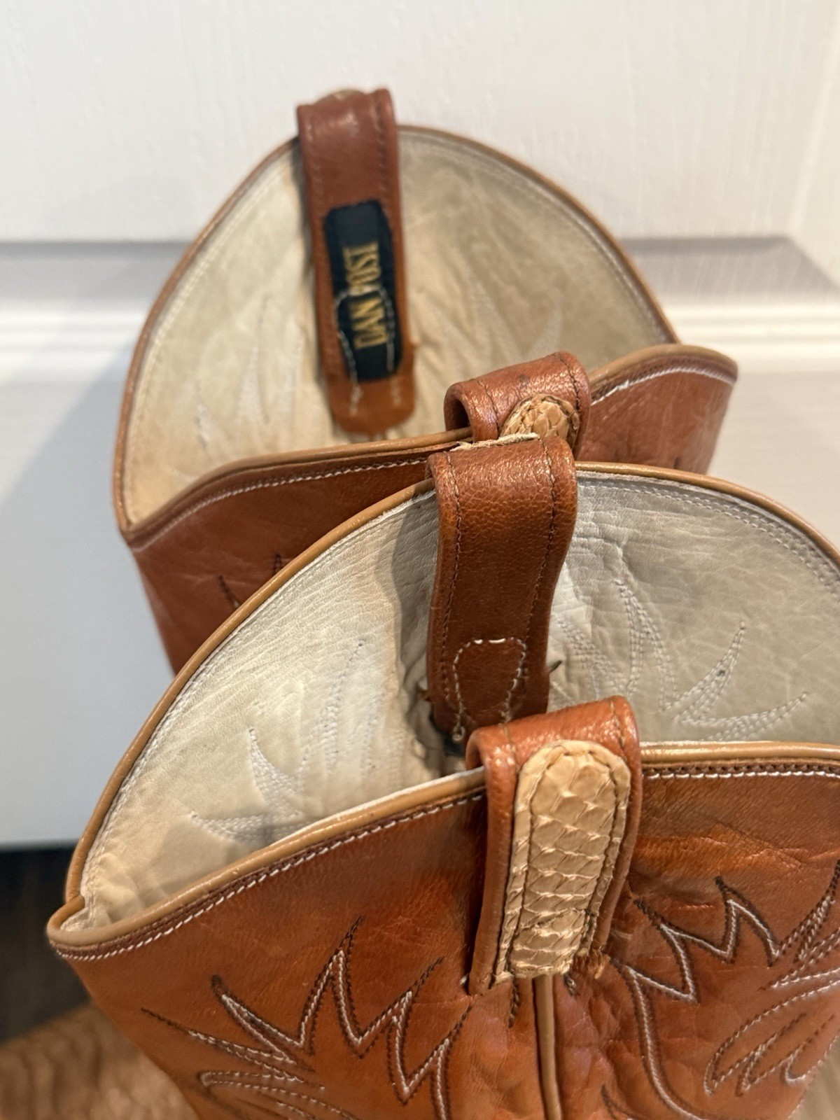 Dan Post Python Snakeskin Western Boots Womens 8 … - image 9