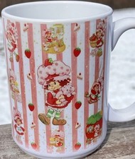 Strawberry Shortcake and Custard Cat Coffee Mug Custom Made Retro Design SSC
