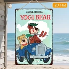 Vintage Yogi Bear Car Man Cave Garage Tin Metal Signs Home Décor 8x12