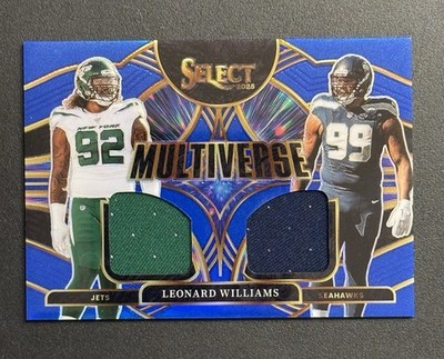 2025 Panini Select Multiverse Leonard Williams Dual Jersey Seattle Seahawks Mint