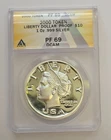 2000 Token Anacs Proof PF69 DCAM .999 1 Ozt Pure Silver Liberty Dollar